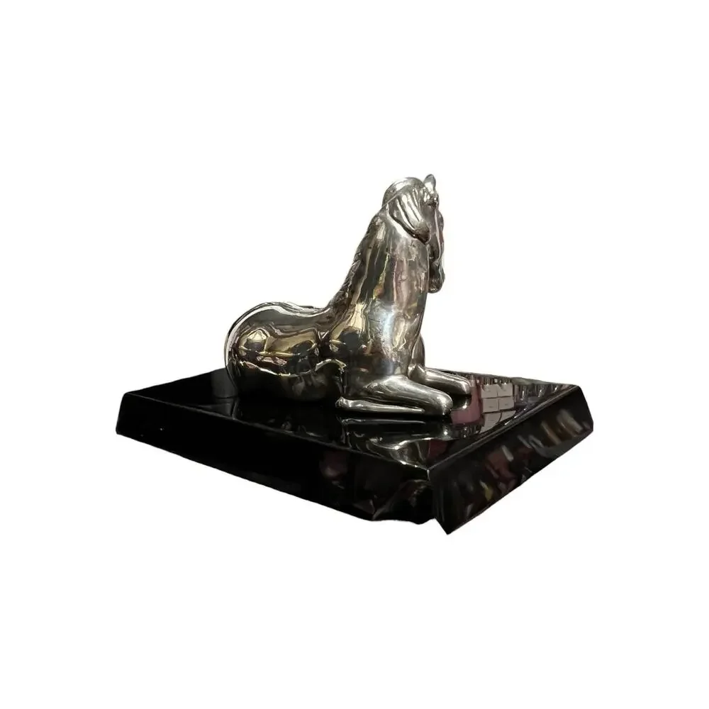 Vintage Mexican 925 Sterling Silver Horse Figurine Plat-Mex ME-15 Marked 5.6 oz